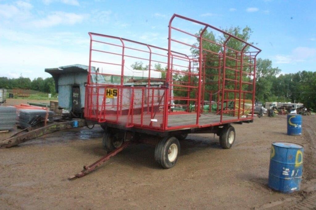 H&S Bale Wagon on Running Gear, Approx 16Ft