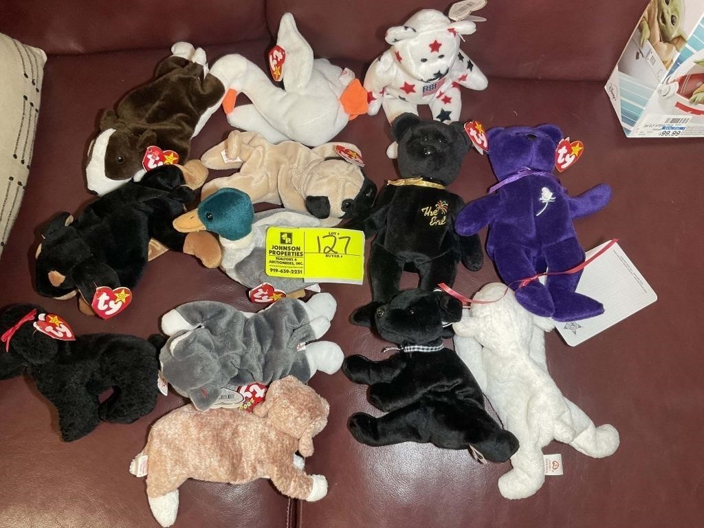 GROUP OF TY BEANIE BABIES, INCLUDING GLORY, JAKE,