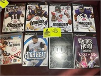 BOX OF PLAYSTATION 2 GAMES, DOOM 3, MADDEN 2002, 2