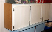 White Storage Cabinet Shelf with Doors
