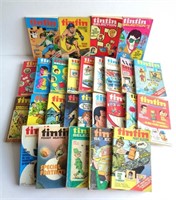 Tintin Sélection. Lot de 27 fascicules (1968-1977)