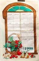 Two cloth folk art calendars