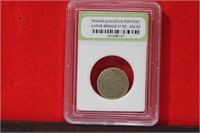 A Slabbed Large Bronze Roman Coin