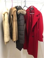 Lot of nice jackets- 2 might be furs