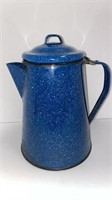 Blue enamel campfire coffee pot