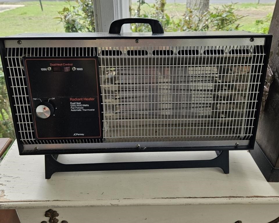 Vtg JC Penney Electric Heater Working