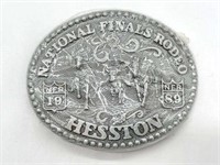 Hesston National Finals Rodeo 1989 Belt Buckle 4”