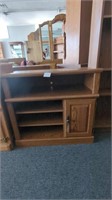 TV stand with shelves and storage 
29 1/2" tall