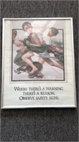 Norman Rockwell Picture 16x20 “broke glass”