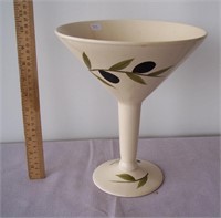 Tall Martini Glass Shaped Grape Vine Decor Piece