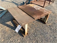 Steel work table, 4'X3.5'X20" H