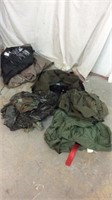 Army Uniforms, Bag, & Air Mattress Z11B