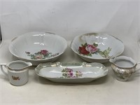 2 serving bowls marked Germany, 1 celery dish