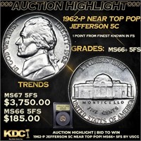 ***Auction Highlight*** 1962-p Jefferson Nickel Ne