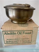 Vintage Aladdin Oil Lamp Fount Base w box