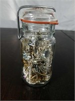 Jar Full Of Assorted Costume Jewelry