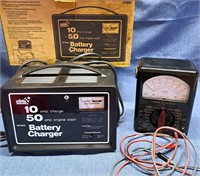 SEARS BATTERY CHARGER AND VOLTAGE METER TESTER