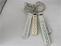 BUNDLE OF 4 ASSORTED POWER STRIPS/SURGE PROTECTORS