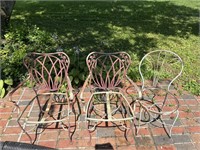 (3) Metal Chairs