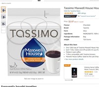 Tassimo Maxwell House House Blend Coffee,16 T-Disc