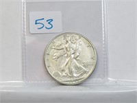 1944 D Walking Liberty Half Dollar 90% Silver