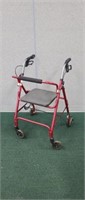Aluminum folding walker/seat combo, original seat