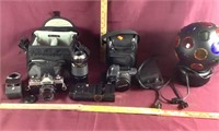 Lot Of vintage Cameras And Accessories