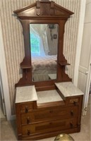 Antique Victorian  Mirror Dresser