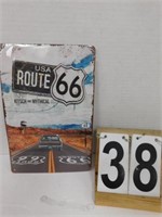 Route 66 Sign 11.75"T X 8"W