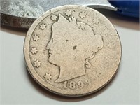 OF) Better date 1893 Liberty V nickel