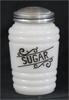 Milk Glass Sugar Shaker