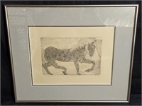 Signed and titled lithograph. Frame: 15" x 18"