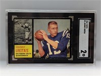 1962 Topps SGC 4 #1 Johnny Unitas Colts HOF