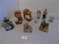 Bookends, figurines, 2 Village Pieces