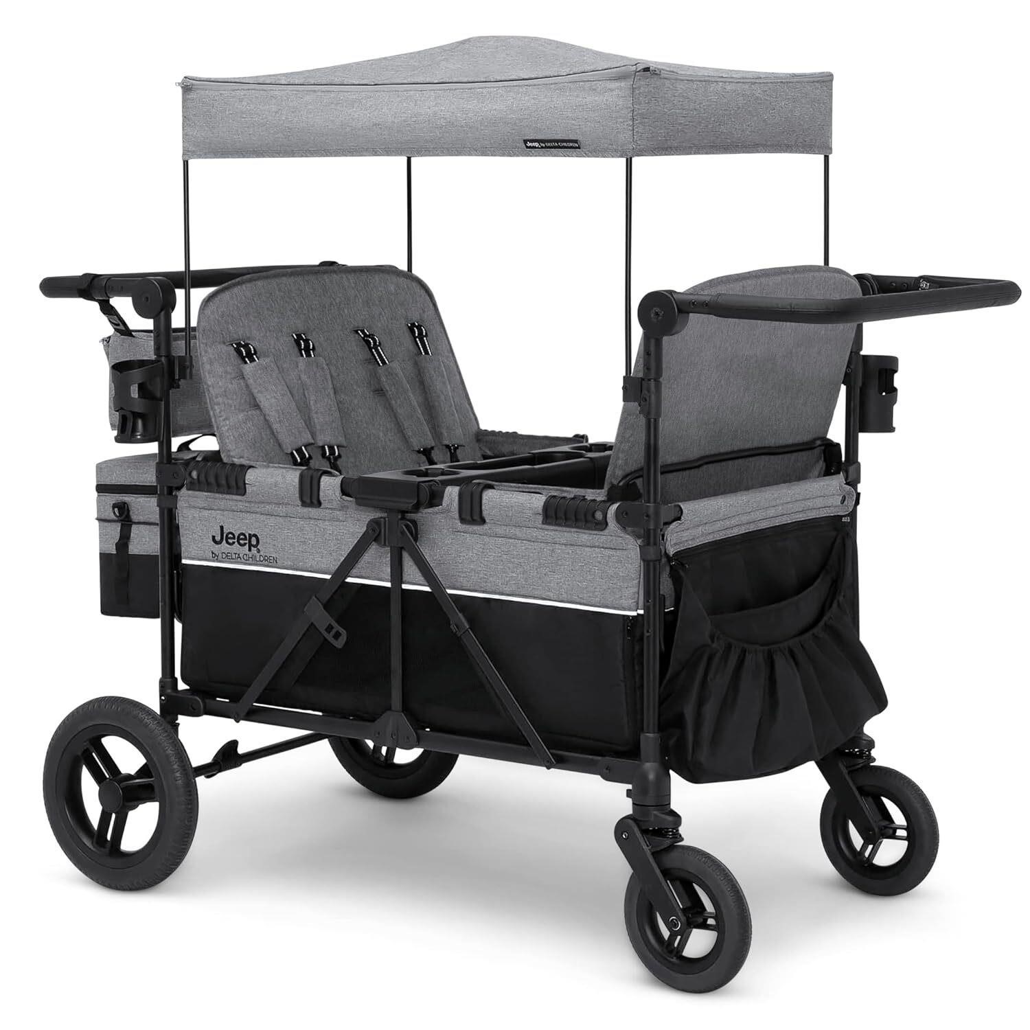 Jeep Wrangler 4 Seater Stroller Wagon  Grey