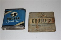 Lot of two cigarette tins