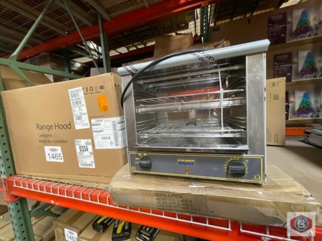 3 pcs; assorted range hood, roller grill and