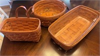 3 Longaberger baskets