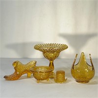 Vintage Fenton Viking Amber Collectible Glass