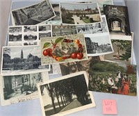 22 Foreign Countries VTG Postcards Ephemera