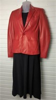 Ralph Lauren Red Leather Jacket Size 2 & Ralph