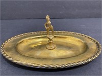 Vintage English  brass miniature tray
