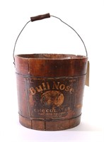 BULLNOSE CHOCOLATES ANTIQUE ADVERTISING BUCKET