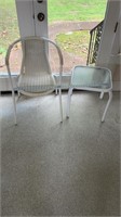 Patio chair and table