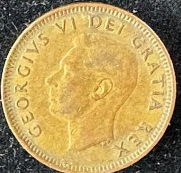 Old 1952 Penny from Canada