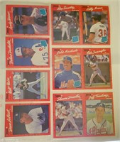 Donruss Baseball Cards, Red.