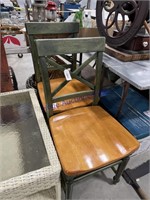 PAIR OF WOOD KITCHEN CHAIRS