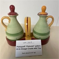 Pfaltzgraff "Pistoulet" Oil & Vinegar w/Stand
