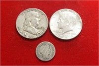 Lot of 3 90% Silver Coins