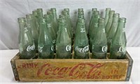 Vintage Wooden Coca Cola Bottle Carrier W/ 24